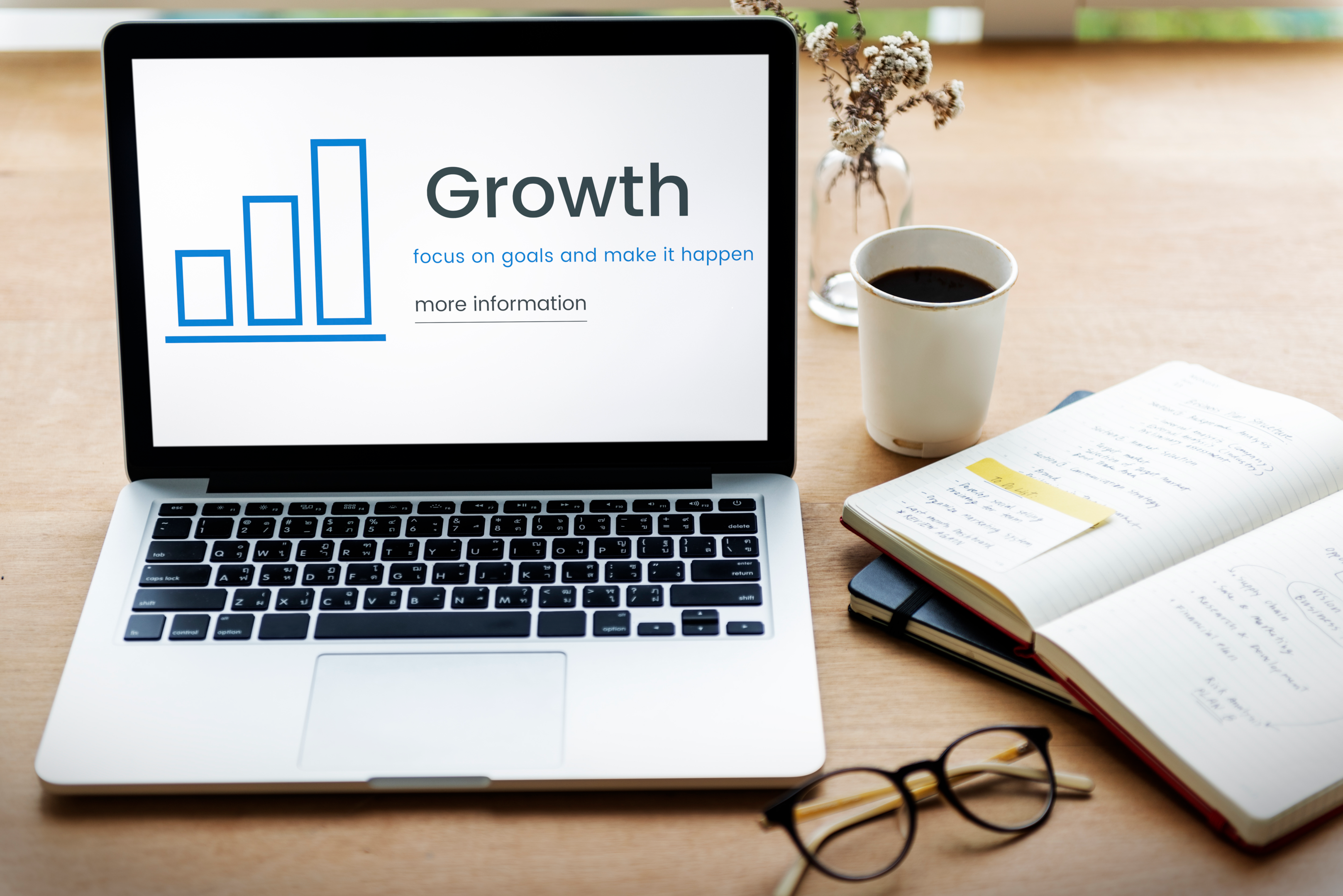An abstract idea of business growth evaluation