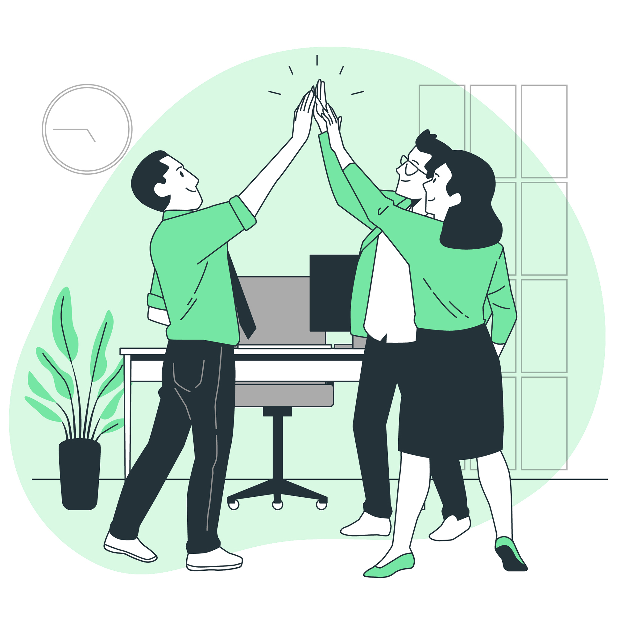 Fintech Marketing Trends 2024: Trust, Tech, and Influencers Supercharge Growth The image depicts successful teamwork