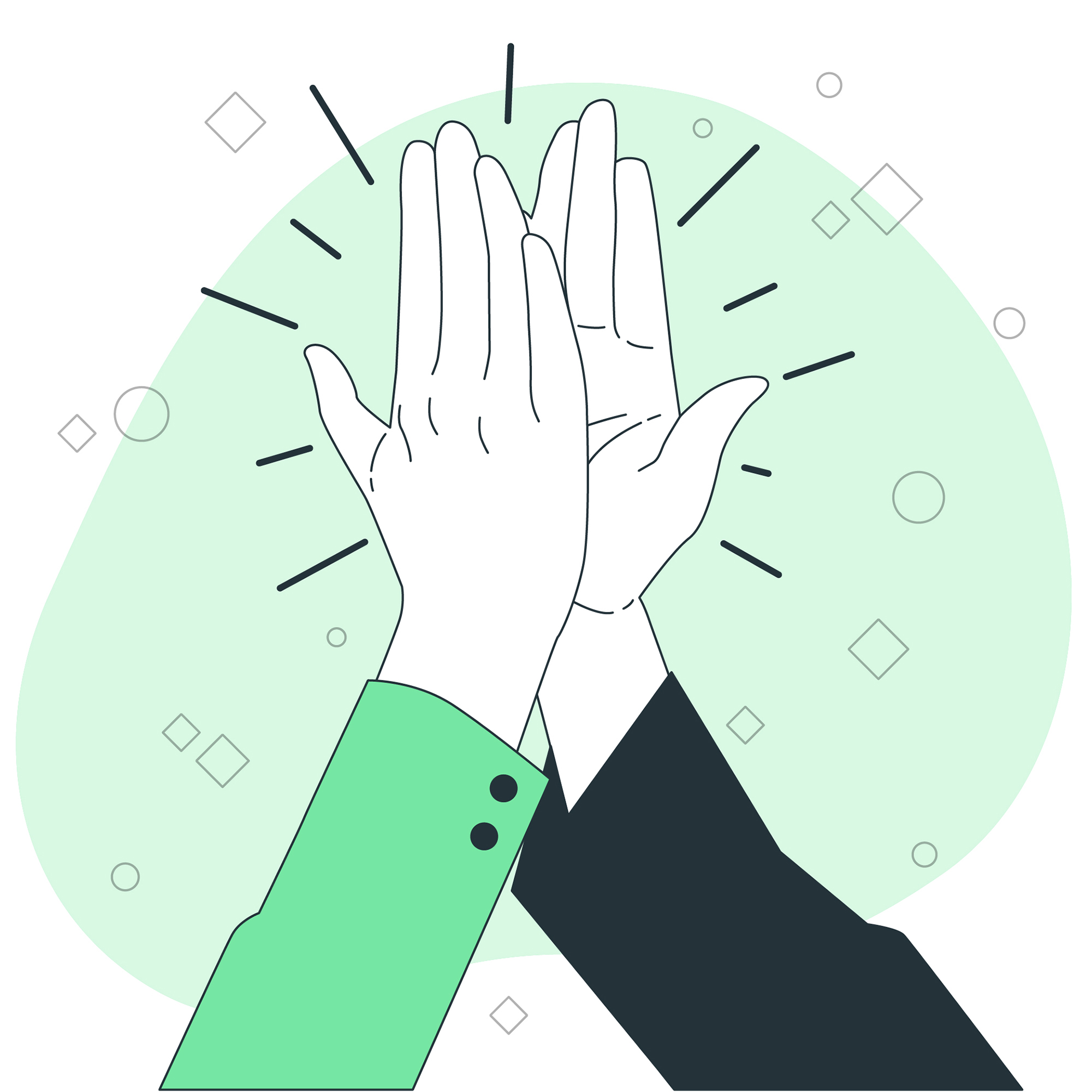 Fintech Marketing Trends 2024: Trust, Tech, and Influencers Supercharge Growth The illustration depicts the concept of partnership