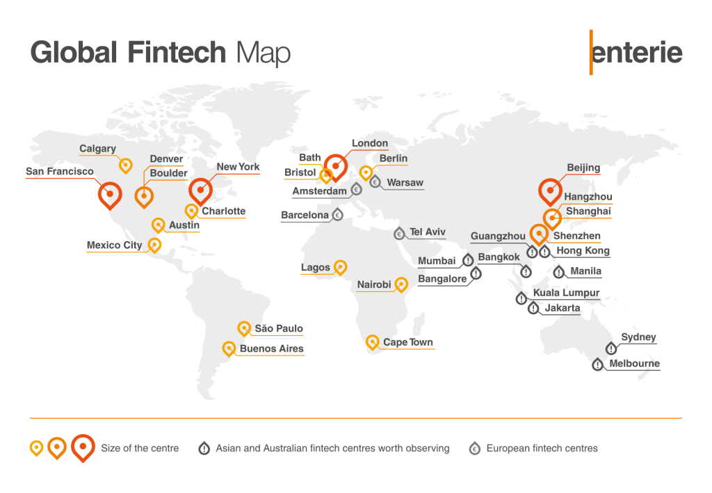 The Rise of Fintech Startups: A Comprehensive Guide for Aspiring Entrepreneurs Global Fintech Map by Enterie