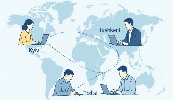 Global teamwork Kyiv Tashkent Tbilisi